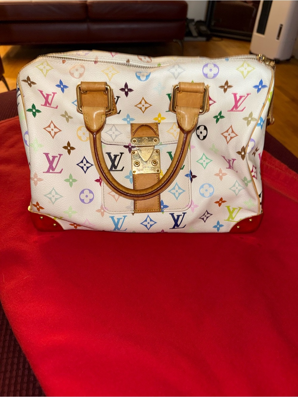 Louis Vuitton White Monogram Multicolor Speedy  30 Limited Edition
